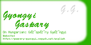 gyongyi gaspary business card